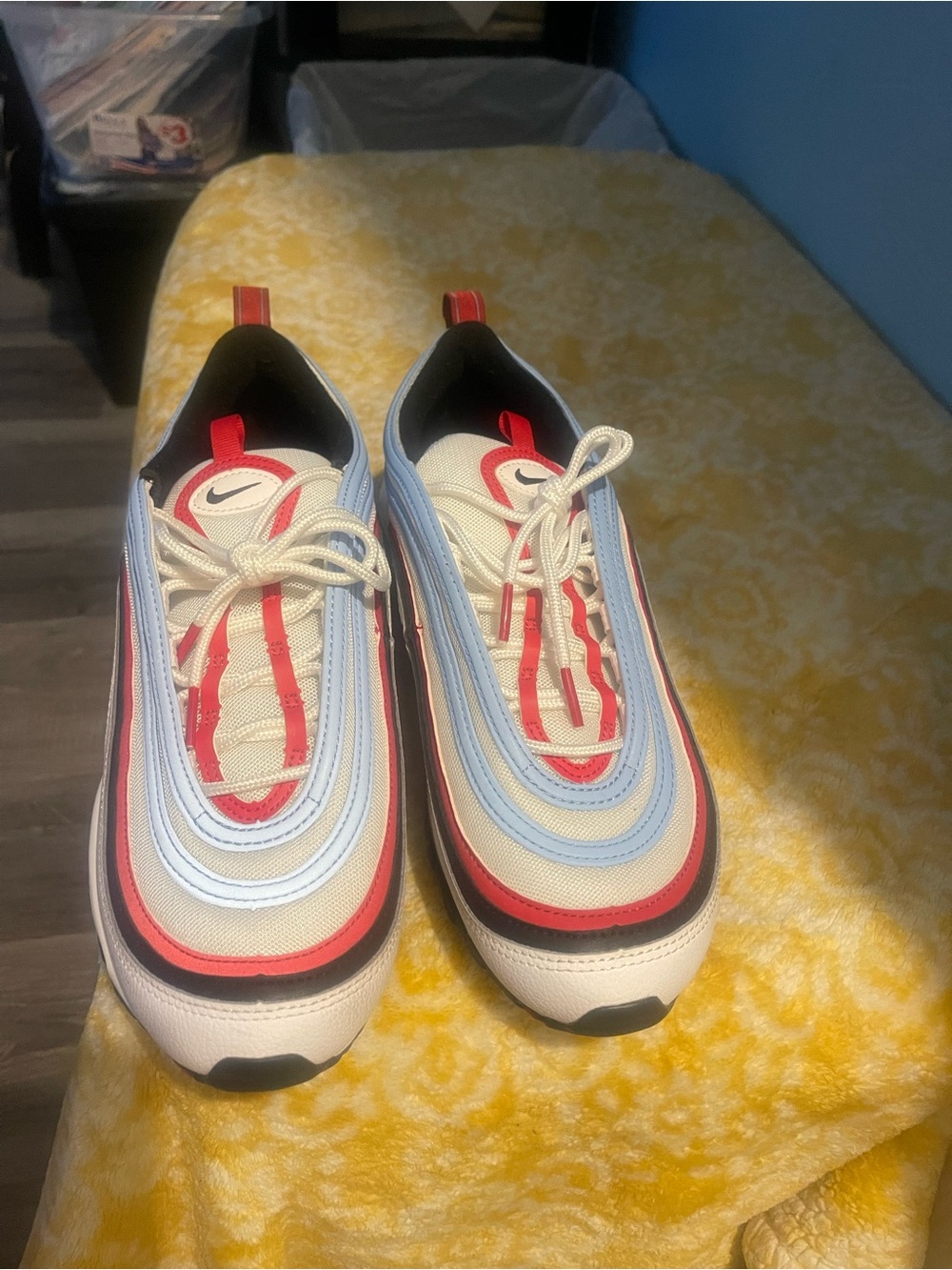 Nike AirMax , Light Blue & Red Sneakers